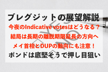 【ブレグジット】本日のIndicative votesの見どころや今後の展望について解説【ポンド】