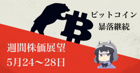 【週間株価展望5月24〜28日】市場の不安定さを意識！ビットコインも株も信用しないで…【アライさんeyes】