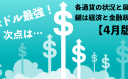 【為替中期展望】米ドル最強が継続か？各国金融政策と経済状況が鍵！【4月版】