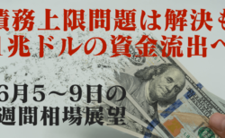 債務上限問題は解決！しかし政府借金再開で市場からは140兆円の資金流出へ…【6月5〜9日の週間相場見通し】