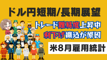 【9月6日発表】米8月雇用統計がドル円相場に与える影響、その後のシナリオ解説