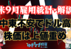 米9月雇用統計の展望・トレード戦略解説！中東不安からドル買い・株安が継続か？