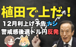 植田で上だ！12月の利上げ地ならしナシで一時1ドル＝155円台へ、今後は？→11月18日