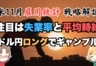 【12月6日22:30発表】米11月雇用統計のトレード戦略解説！日銀利上げスキップで円安継続か？