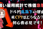 【米12月雇用統計】予想以上の強さで相場混乱？次の焦点は15日のCPI/消費者物価指数→1月11日