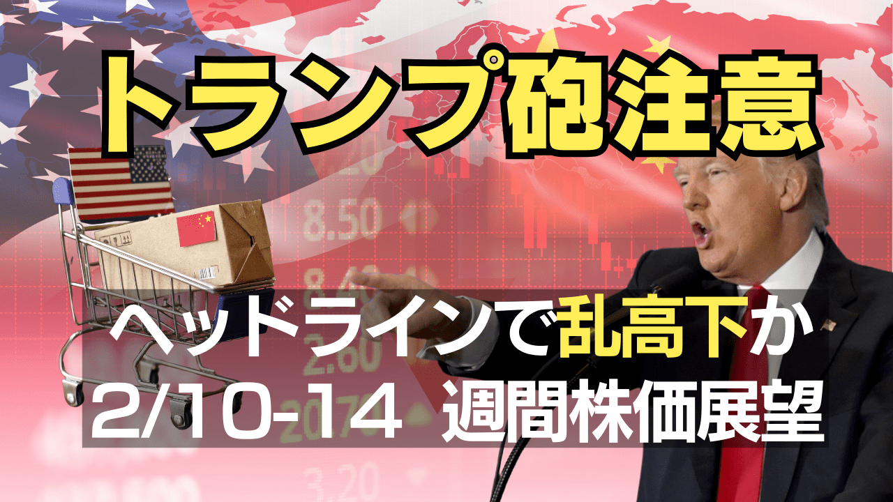 【2/10-14】トランプ関税砲で乱高下は継続か？米国株・日本株の今週の展望とトレード戦略