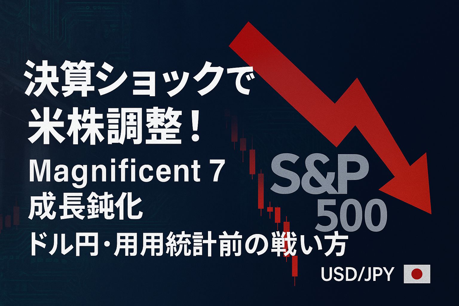 スーパーマイクロ決算ショックで米国株調整─M7成長鈍化とドル円戦略【雇用統計・日銀会合目前】