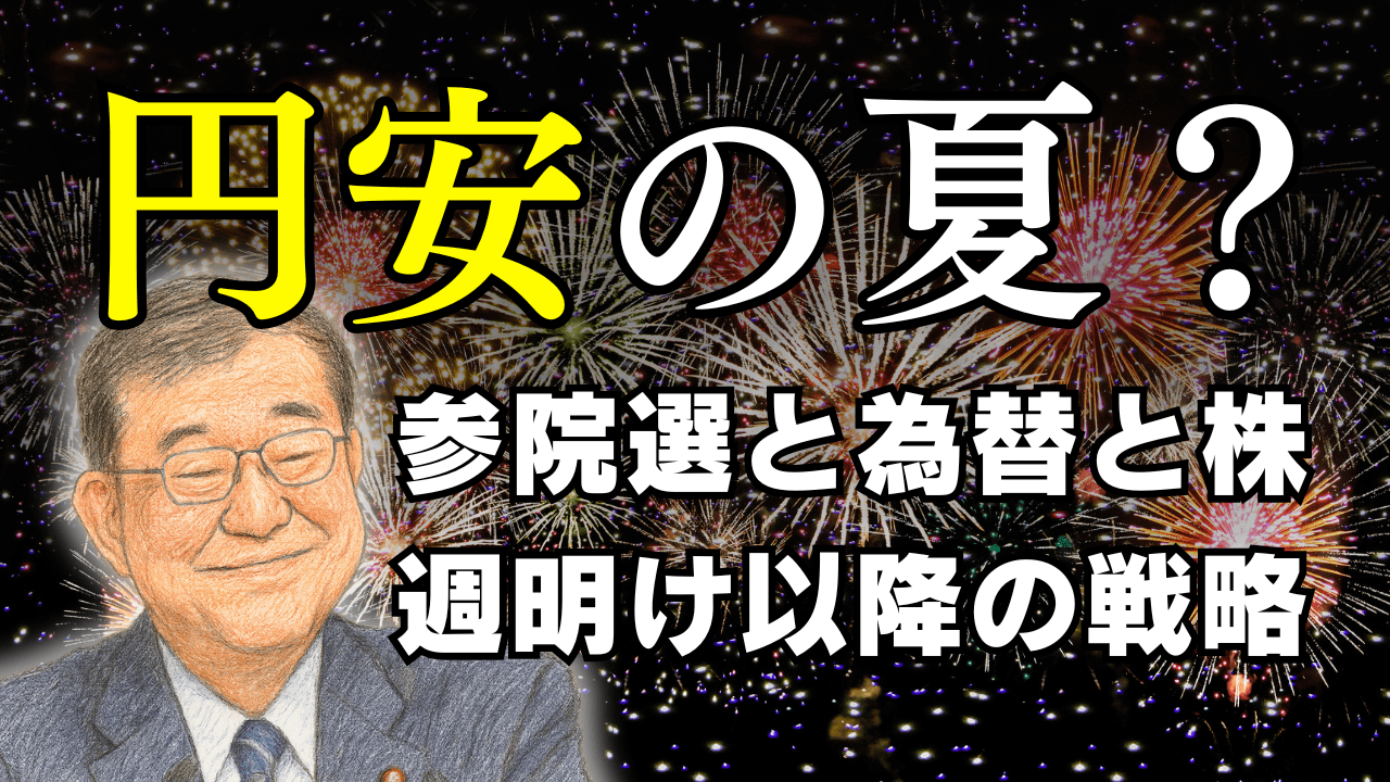 【ドル円戦略】参院選後は『押し目買い』でスワップを狙え！政治シナリオと米国から読むトレード戦略