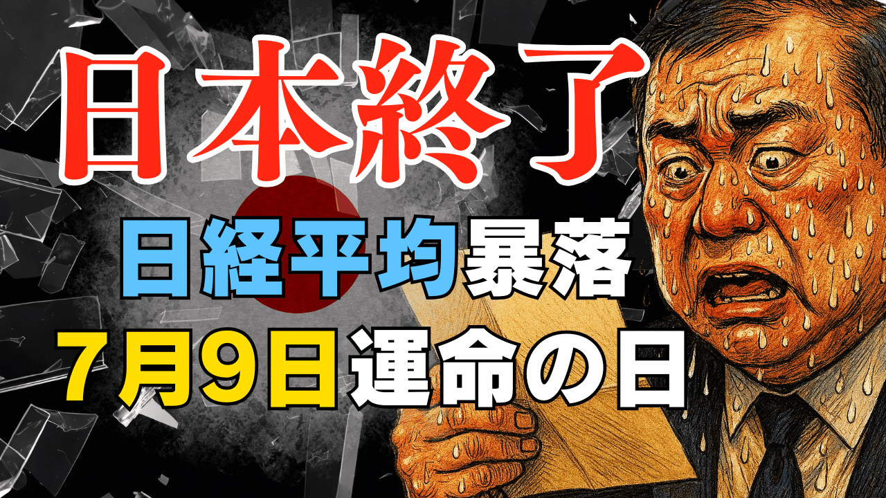 【暴落警報】なぜ日本株だけ下がる？トランプ関税『7月9日』がXデー！日経平均39,000円攻防と今後の投資戦略を徹底解説