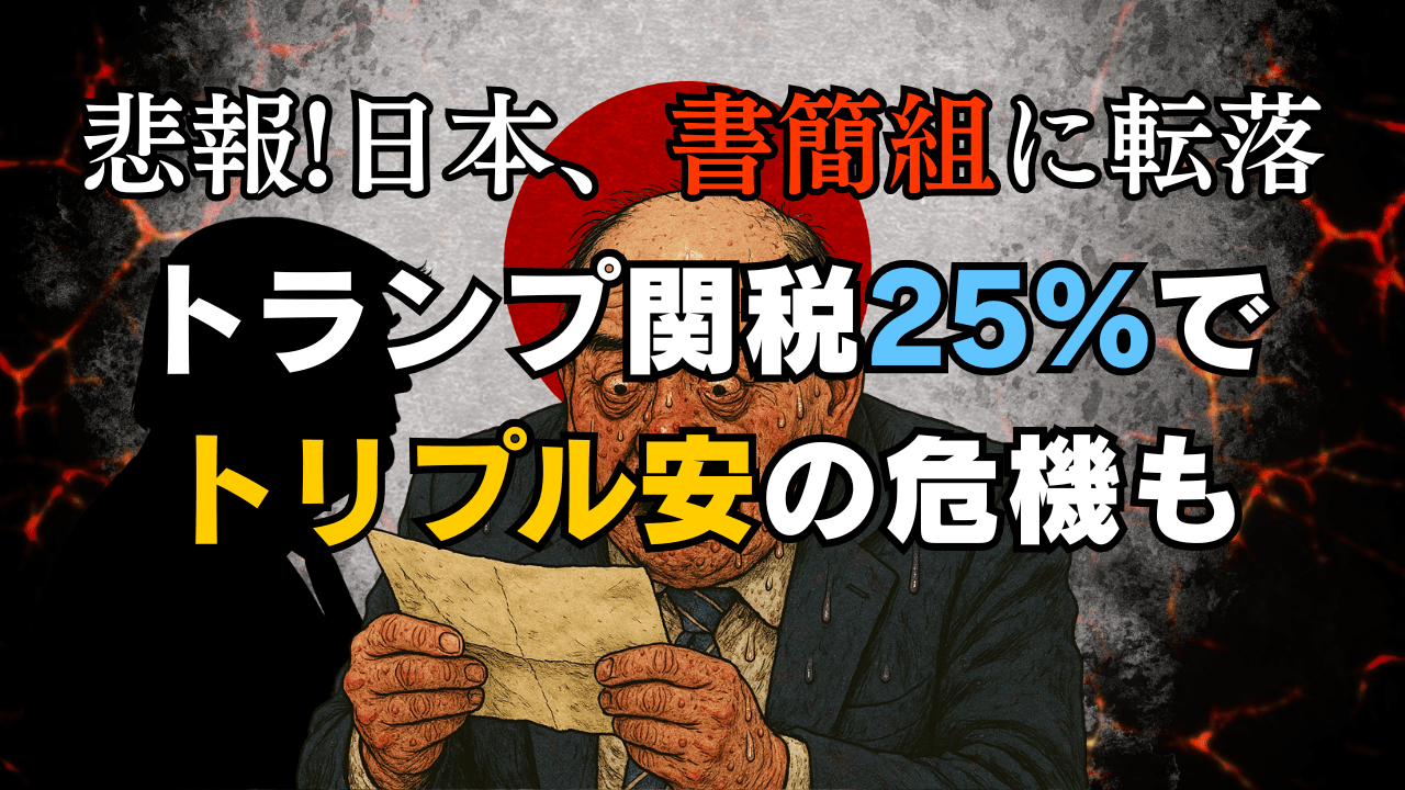 【悲報】日本、トランプ関税で「書簡組」に転落!今後の株価・為替/ドル円への影響と投資戦略を徹底解説