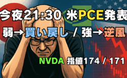 【今夜21:30】米PCE予想と米国株見通し—エヌビディア中国報道でAI半導体は？シナリオ別戦略/8月29日