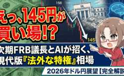 【ドル転】の正解はどこだ？次期FRB議長とAIが招く2026年の『法外な特権』相場