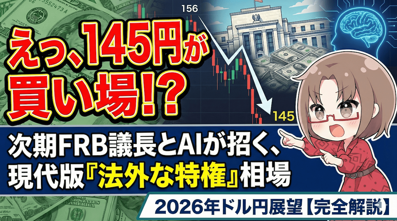 【ドル転】の正解はどこだ?次期FRB議長とAIが招く2026年の『法外な特権』相場