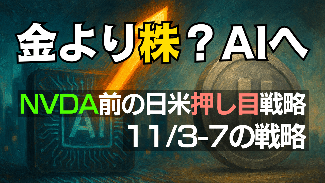 【NVDA決算前】弱気はコスト！今週の日米株式市場とゴールド（金）をやさしく解説【11/3〜展望】