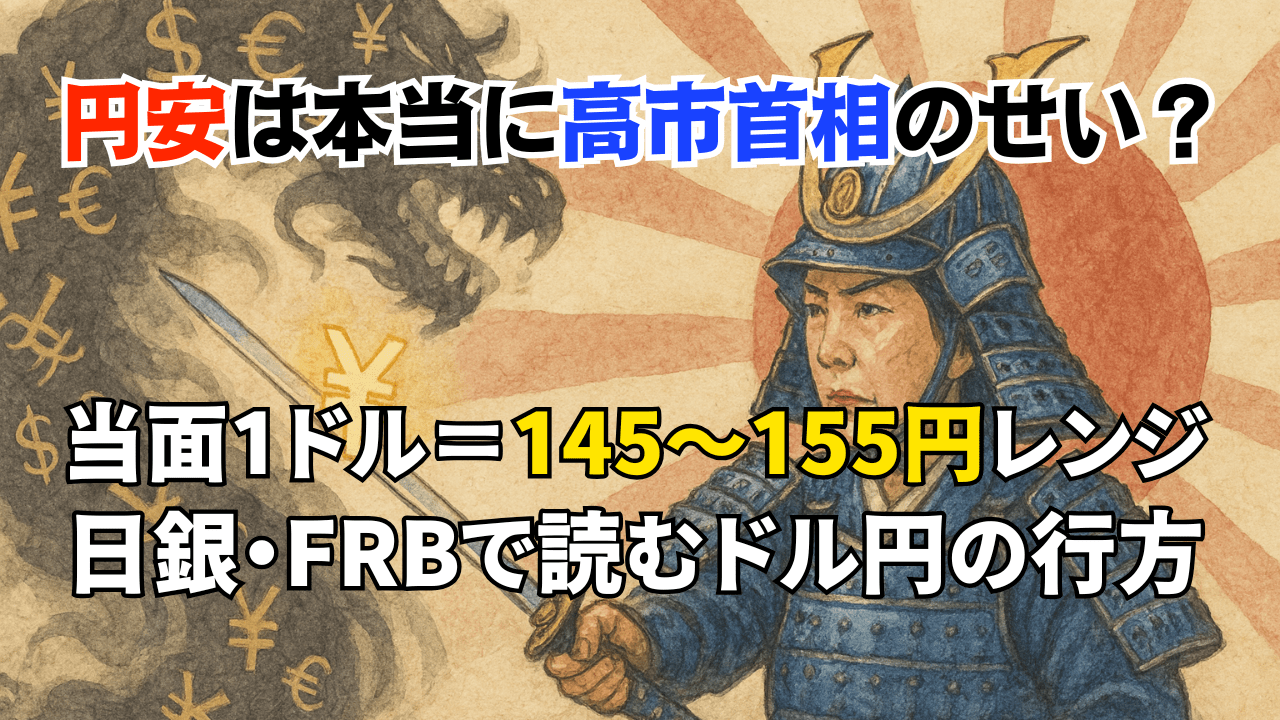 『円安は高市首相のせい』は本当か?1ドル=155円台の真犯人と2026年へのドル円シナリオ