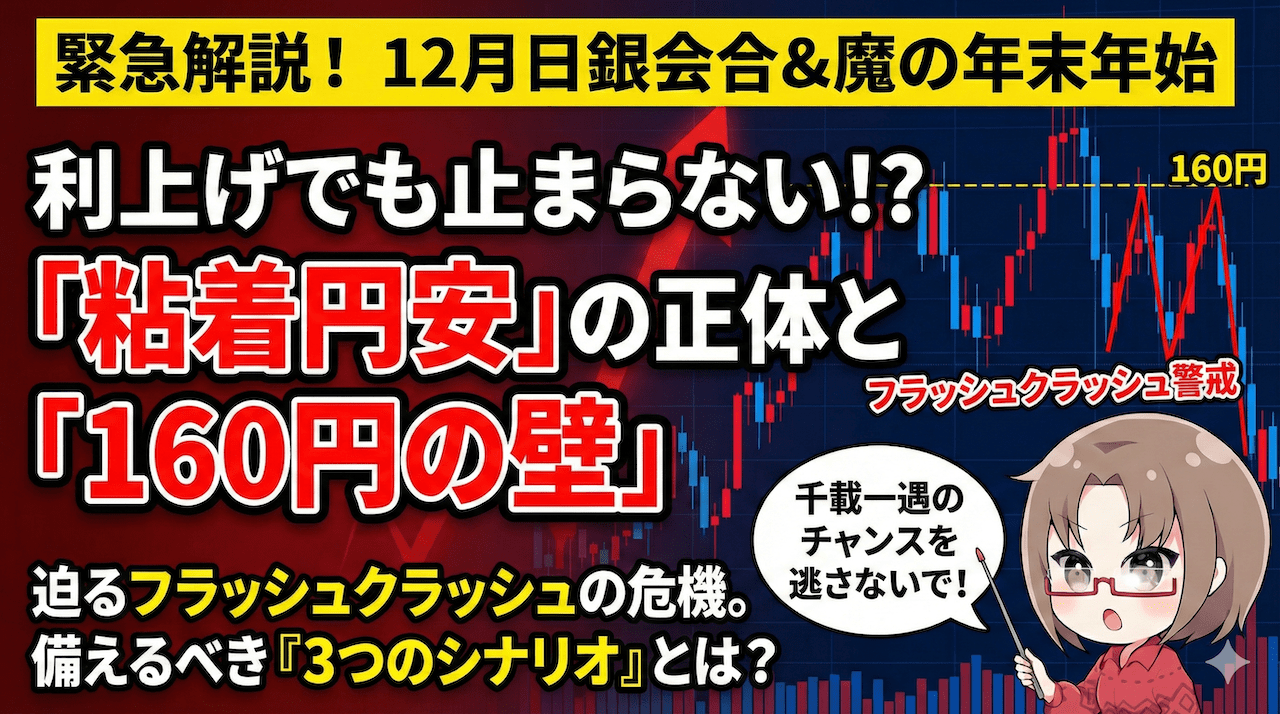 【ドル円予想】利上げでも止まらない円安の正体!12月日銀会合後の為替介入シナリオと戦略/12月14日