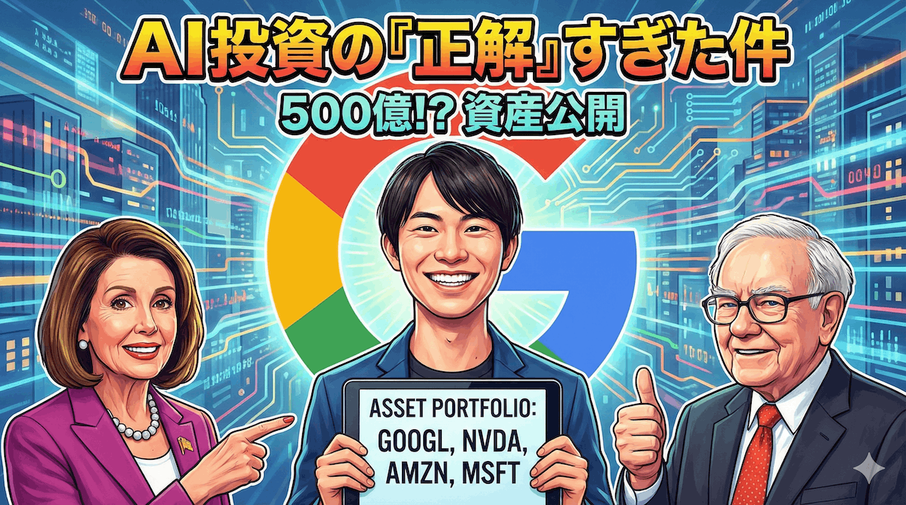 「資産500億の超富豪!?」安野貴博氏の『ガチ保有』米国株が公開→中身がAI投資の『正解』すぎた件/1月6日