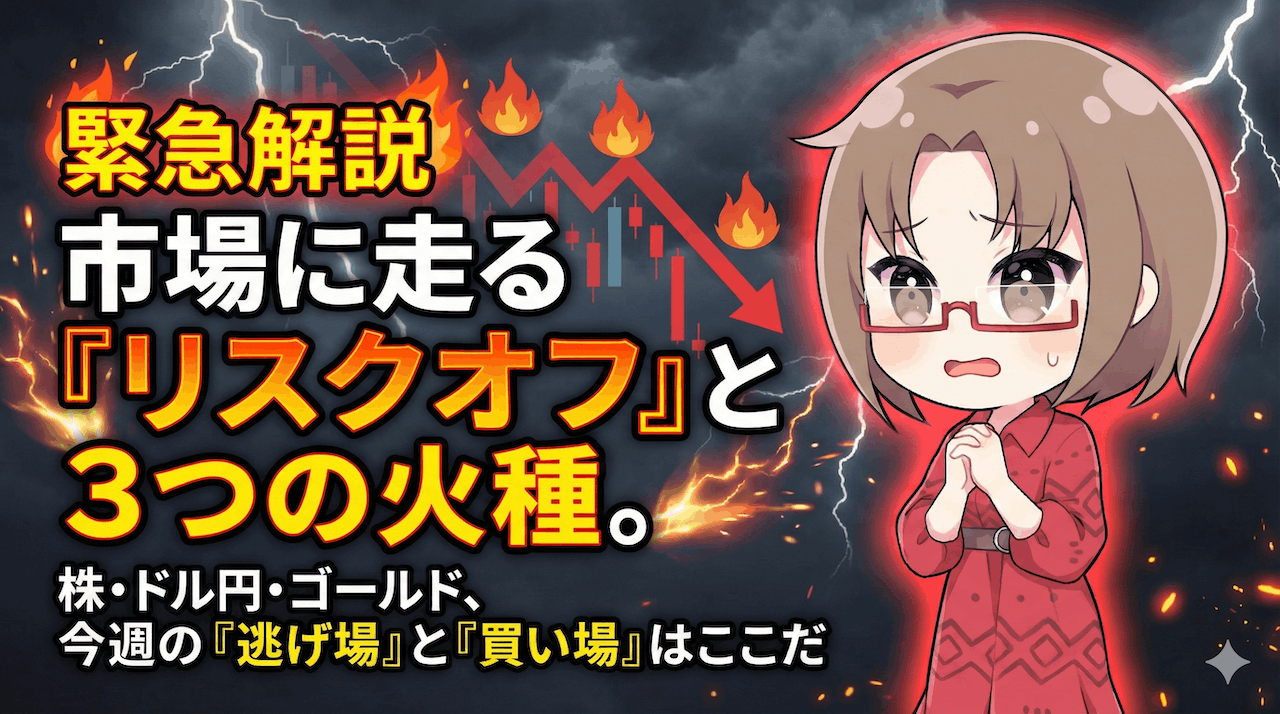 【緊急解説】市場に走る週末リスクオフ3つの火種！株・ドル円・ゴールド、今週の逃げ場と「買い場」はここ【1月26日〜の週】