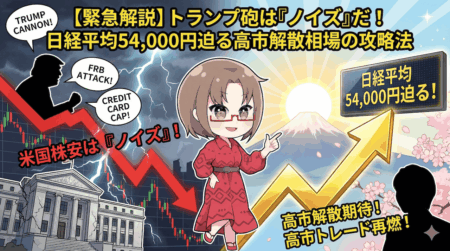【日経先物54,000円】高市解散で爆騰する日本株！トランプ砲の急落は「ノイズ」な理由【1/13戦略】