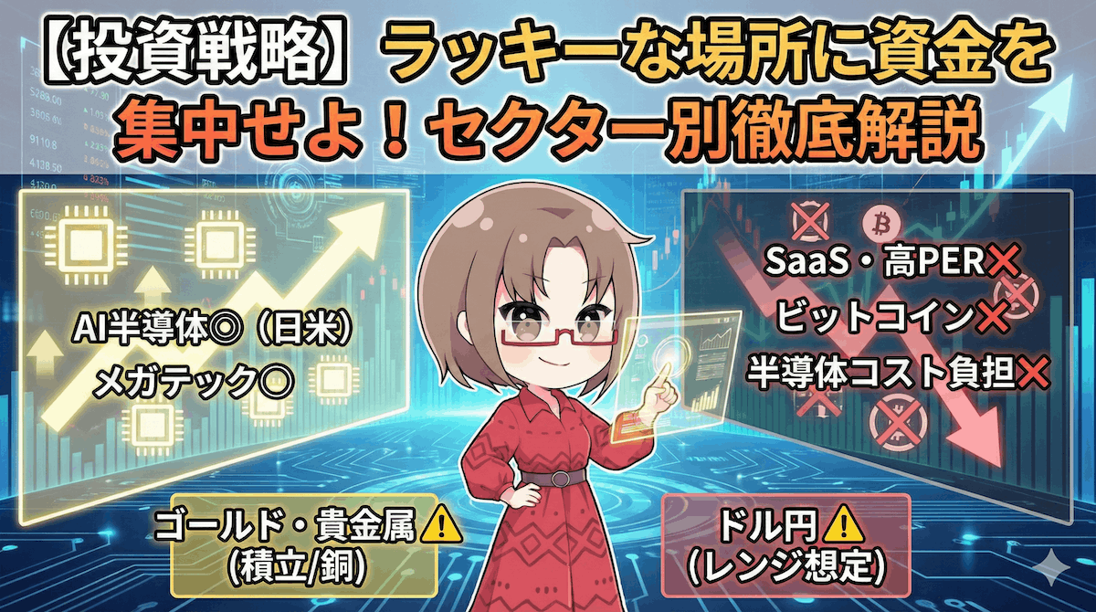 『ラッキーな場所に行け』─100兆円が流れ込むセクターと、逃げるべき4つの罠【投資戦略】