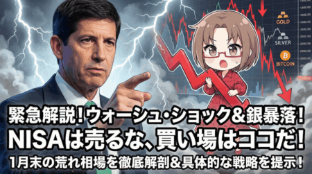【緊急】銀40%暴落・米国株安の「ウォーシュ・ショック」！NISA・長期勢は逃げるべき？真相と「買い場」の結論/2月1日