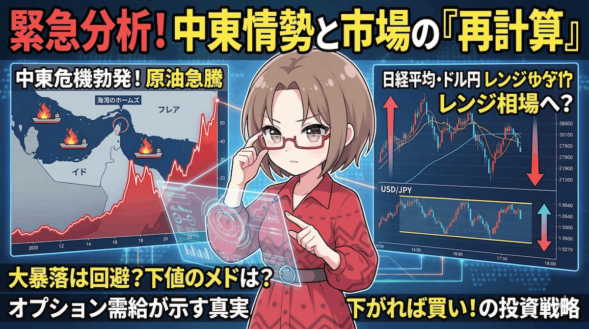 【3月12日最新】ホルムズ海峡再燃でリスクオフ？日経平均とドル円はどう動く？押し目買いは有効か