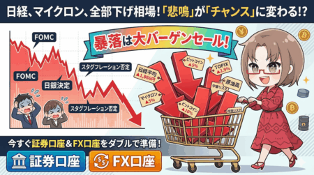 【3月19日】日経平均・ゴールド・ビットコインが同時急落…なぜ起きた？FOMC・日銀・マイクロン決算で読む次の買い場