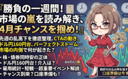 日経乱高下・ドル円160円台へ!下落トレンド継続でも、4月反転はあるのか?3月30日〜週の相場戦略