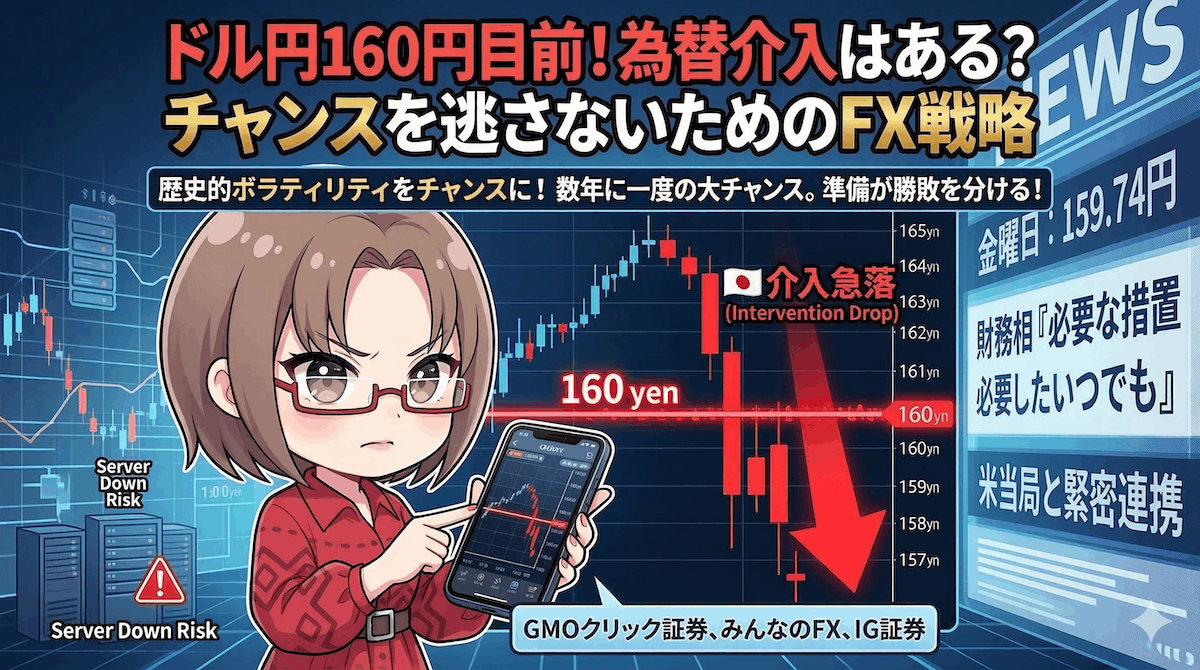 ドル円160円目前、為替介入はあるのか?急落前に知るべきFX戦略【完全版】