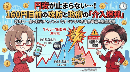【投資講座】円安160円目前でどうなる？為替介入に備えるFX初心者向け戦略をわかりやすく解説