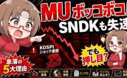 $MU $SNDK急落！MicronとSanDiskは買い場か？5つの真犯人と本命押し目ライン/5月16日