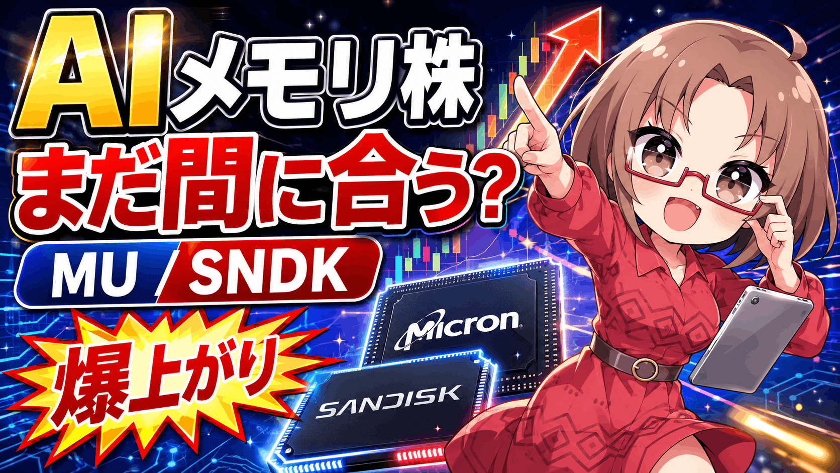 「高すぎる」は早い！爆騰するマイクロン（MU）とサンディスク（SNDK）はまだ買える【5月6日】