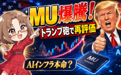 マイクロン株が完全にぶっ壊れました…トランプ大統領が名指しした『AI国家戦略銘柄』MUをまだ買える理由【5月27日】