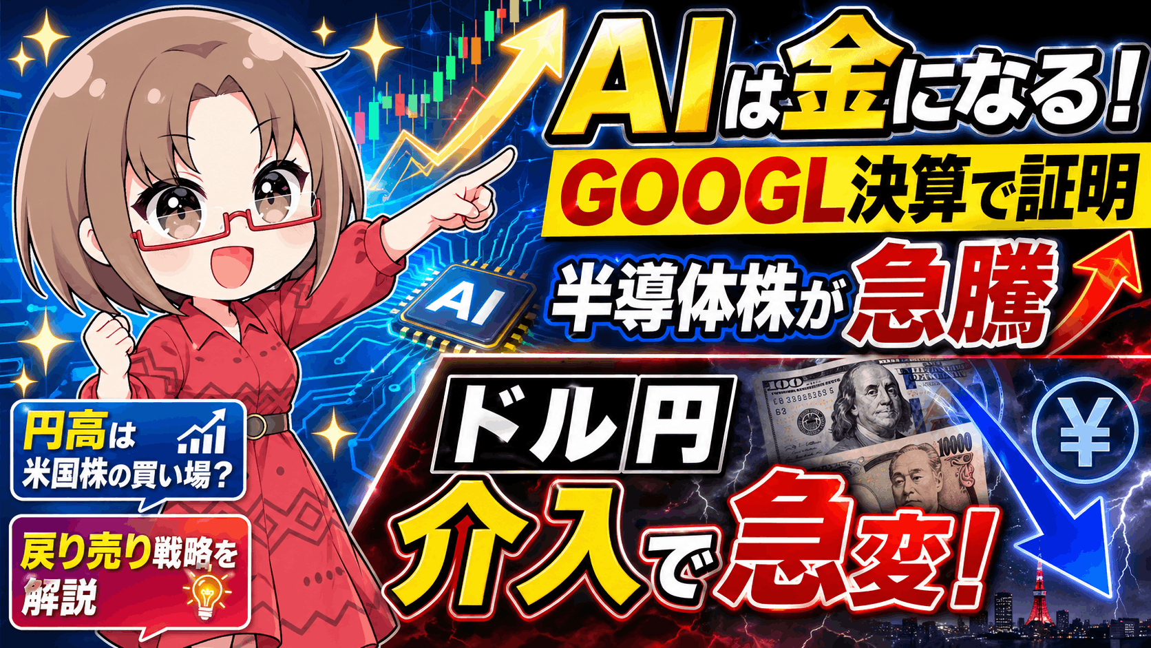【為替介入か】ドル円が160円台から急落！次は戻り売り？2024年の教訓で今後を読む【5月1日】