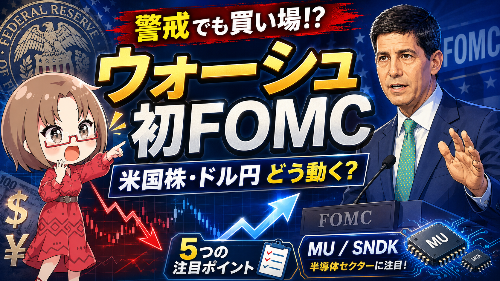 【FOMC直前】米国株は暴落か買い場か？ドル円160円・半導体株の勝負どころを徹底解説【6月17日】