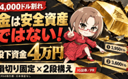 【金（ゴールド）4,000ドル割れ】安全資産なのになぜ暴落？私が買うならここ！投下資金4万円・損切り固定の2段構え作戦【IG証券タイアップ/PR】
